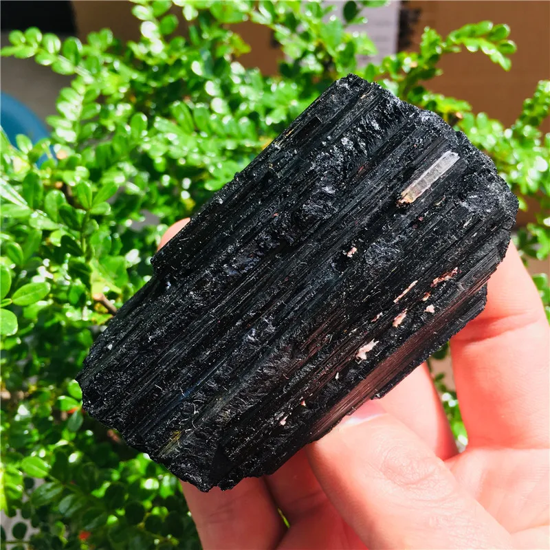 Black Tourmaline, a very dark and powerful hard working crystal.