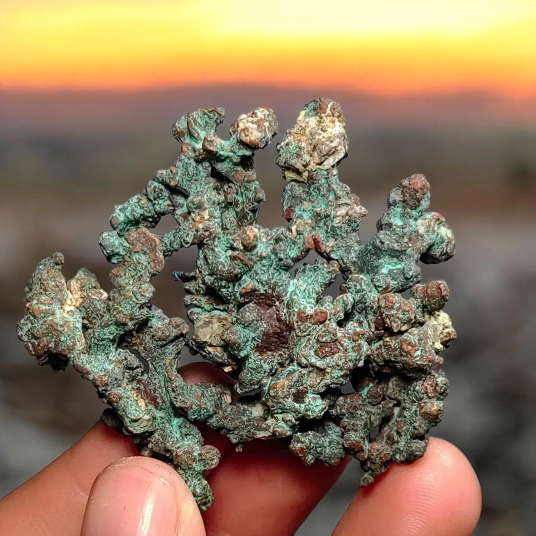 Metallic crystals including Pyrite and Hematite showing crystal structure