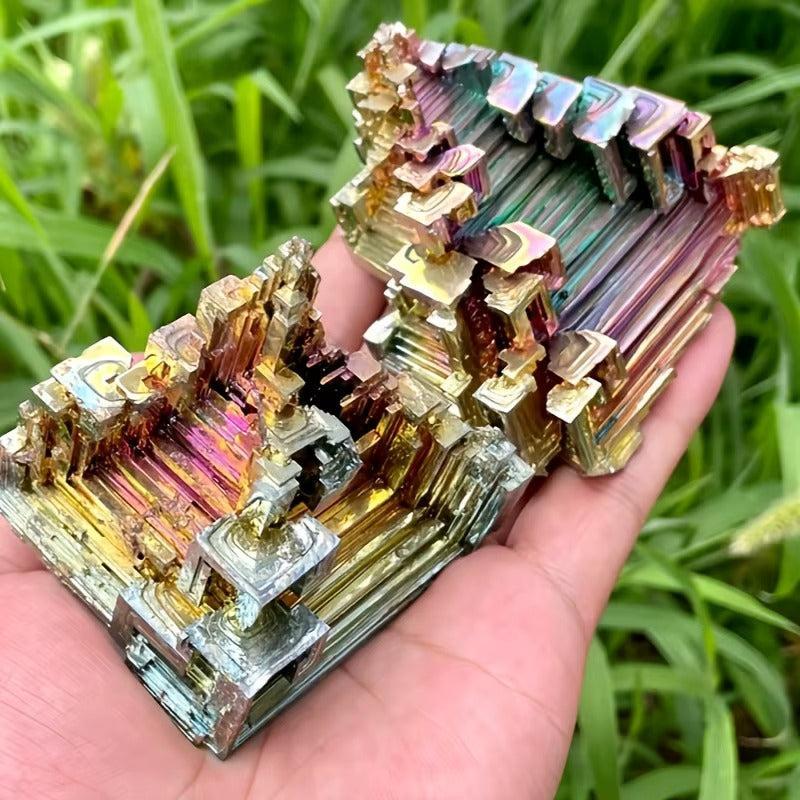 Bismuth Metal Freeform Castles-Freeforms-Crystal Destiny-Bismuth-40g - assorted mixed pieces-Crystal Destiny