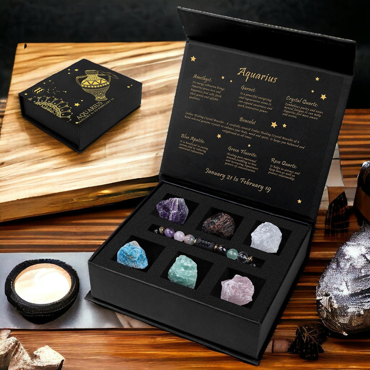 12 Zodiac Signs - Mystery Crystal Gift Box