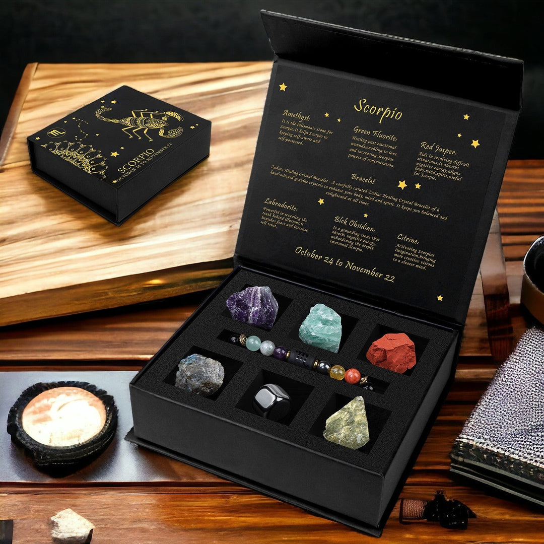 12 Zodiac Signs - Mystery Crystal Gift Box