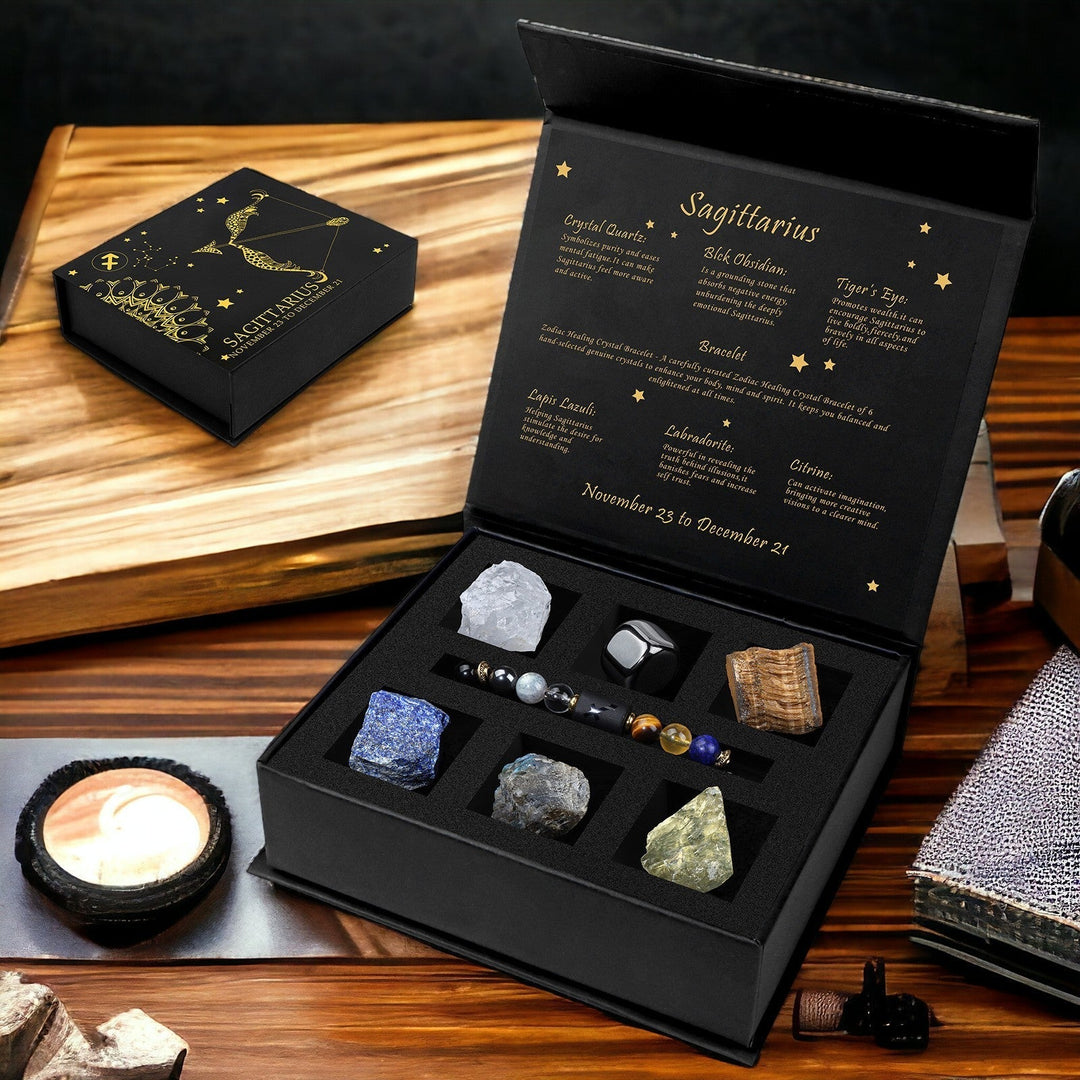 12 Zodiac Signs - Mystery Crystal Gift Box