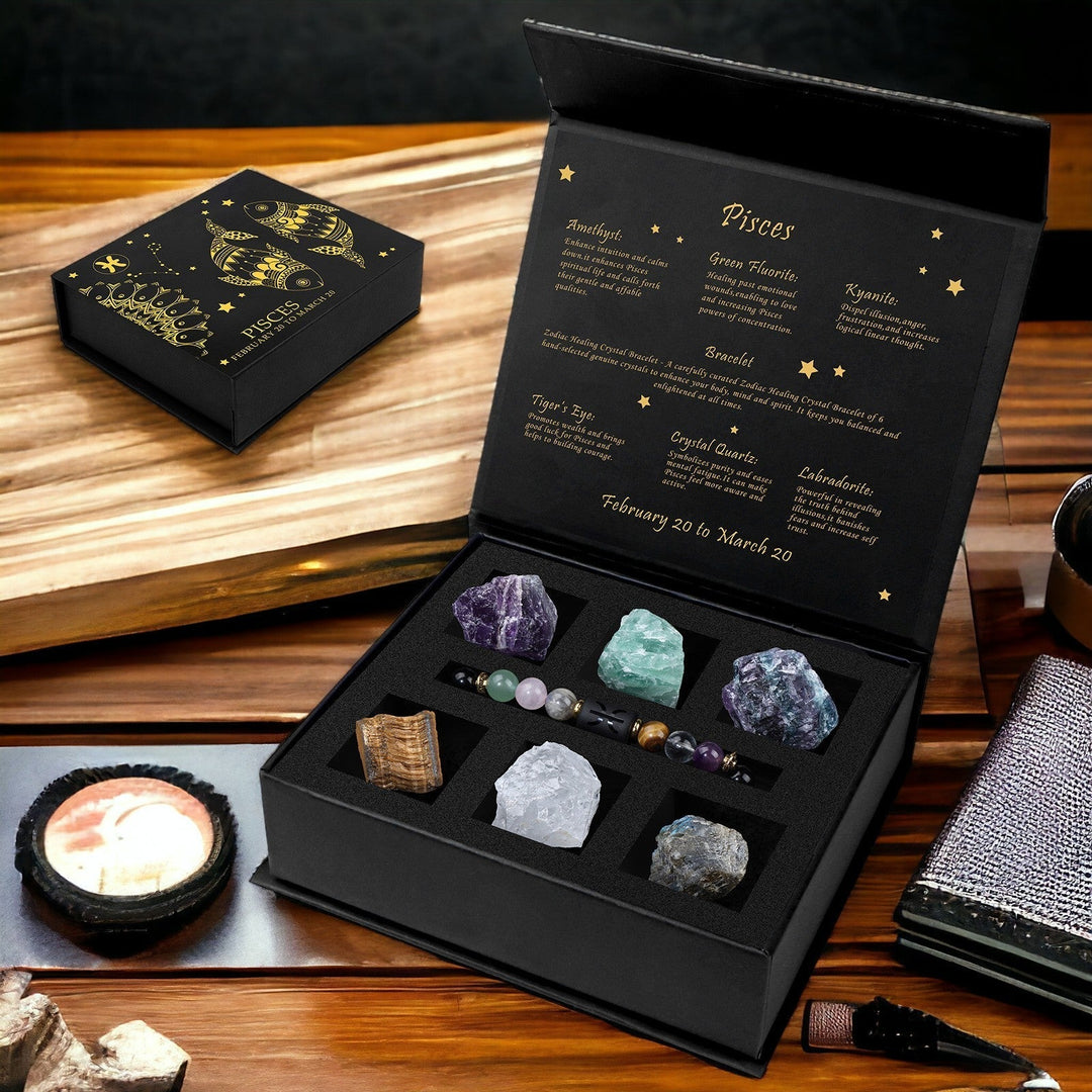 12 Zodiac Signs - Mystery Crystal Gift Box