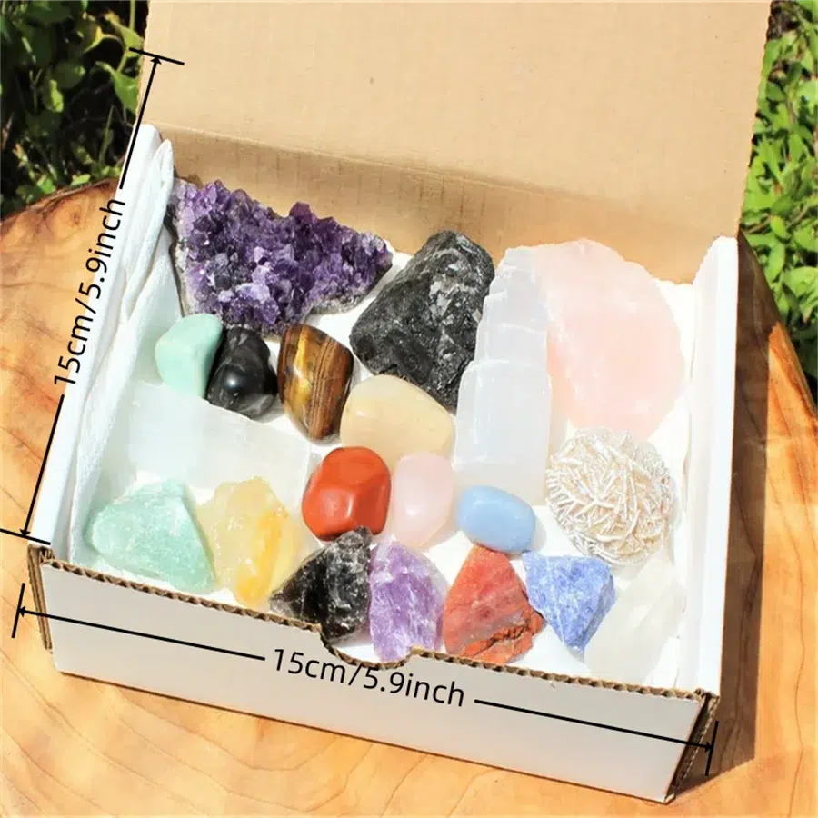 20 pc Crystal Kit - Natural Rough & Tumbled Specimens