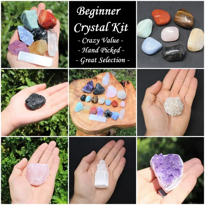 20 pc Crystal Kit - Natural Rough & Tumbled Specimens