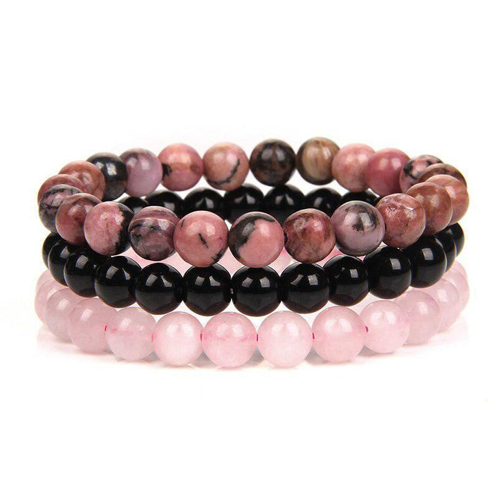 3 Pcs Natural Stone Bracelet 8mm