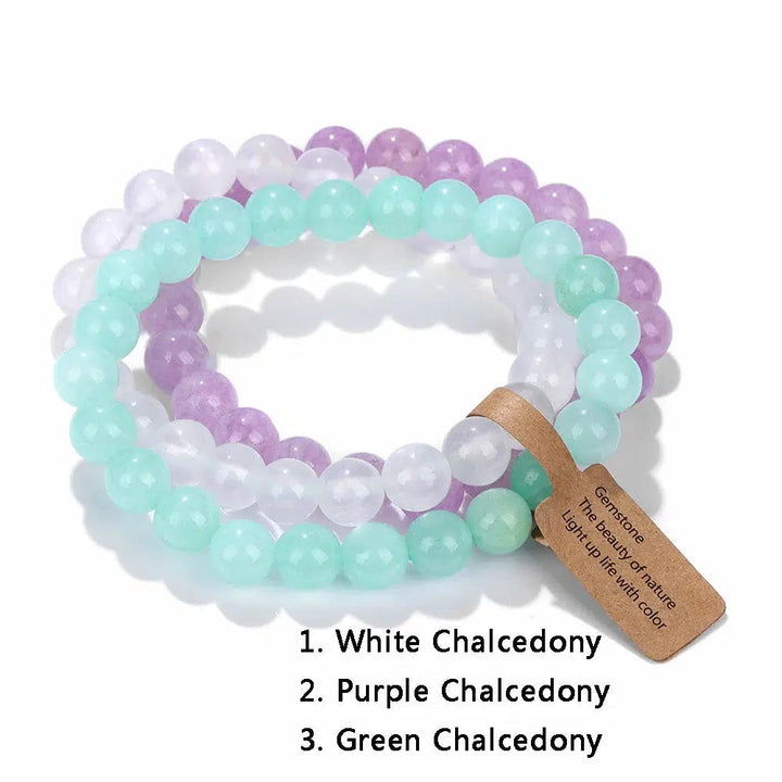 3PCS Natural Stone Bracelet Set