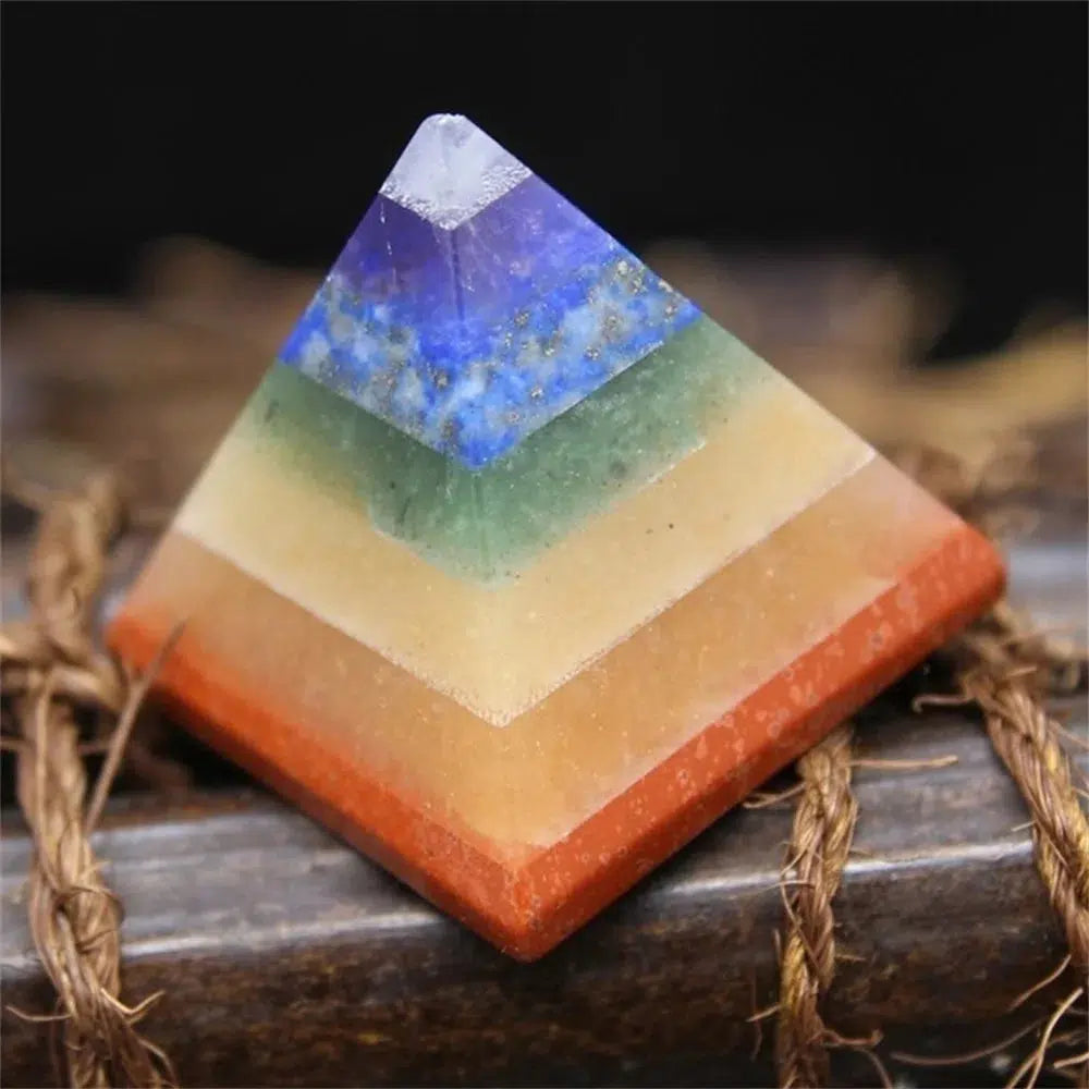 7 Chakra Multi-Stone Pyramid