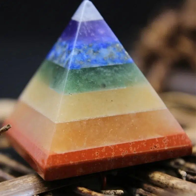 7 Chakra Multi-Stone Pyramid