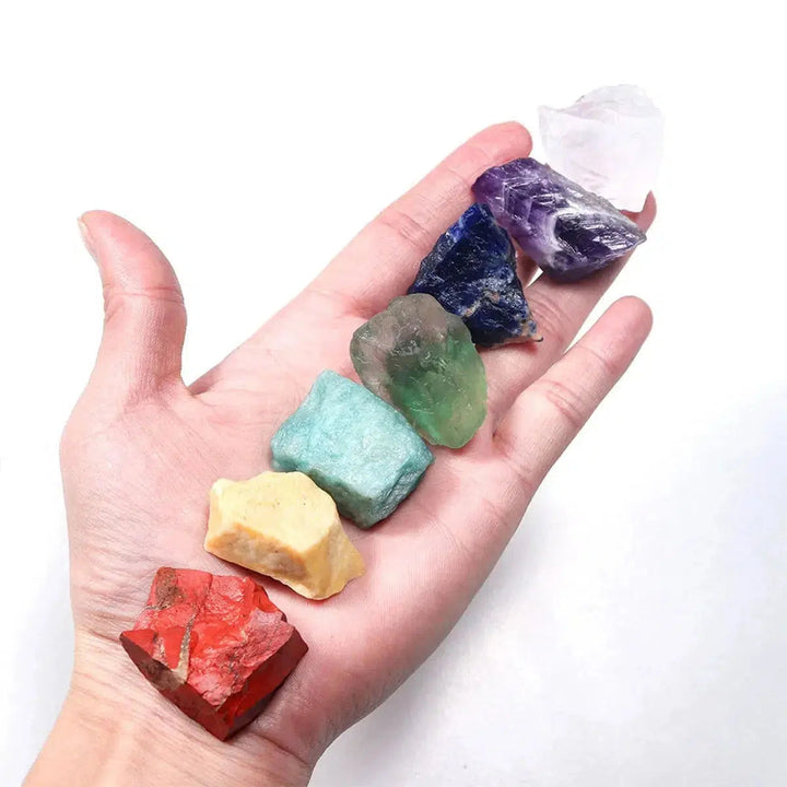 7 Chakra Natural Raw Stones Crystal Set