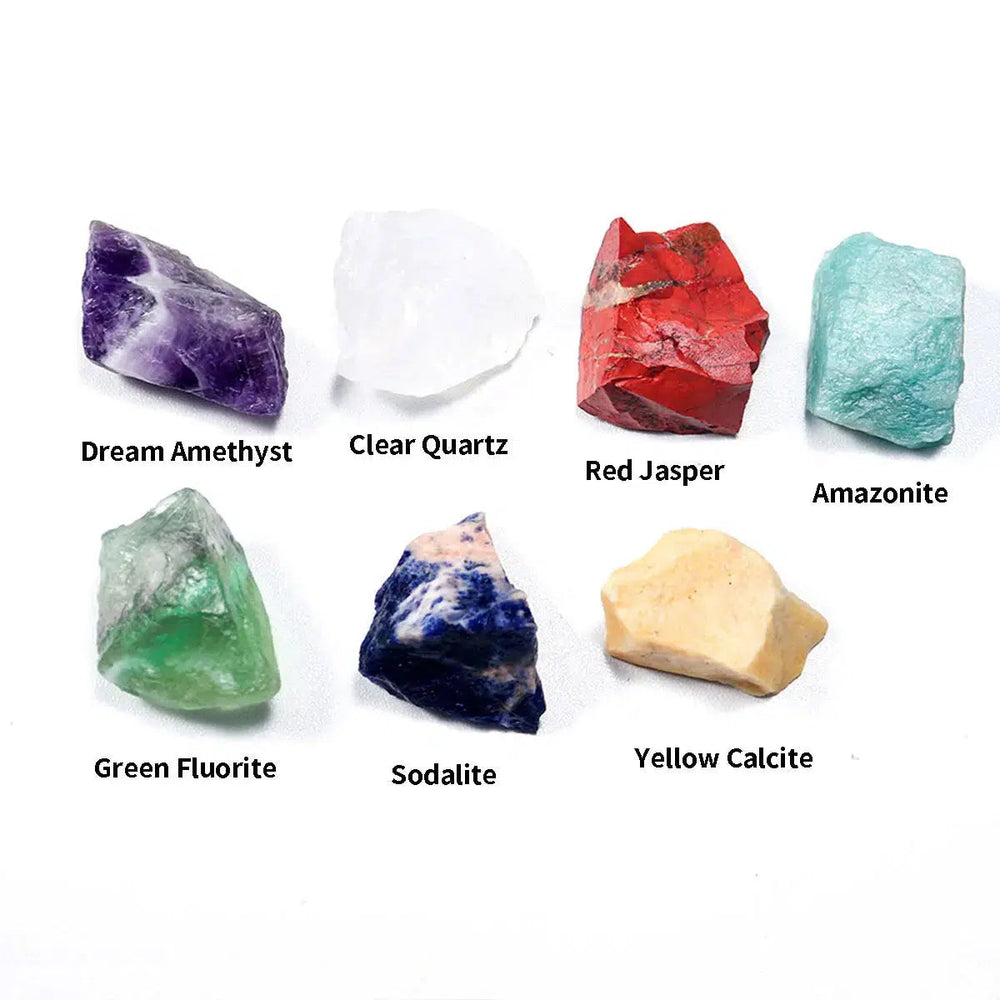 7 Chakra Natural Raw Stones Crystal Set