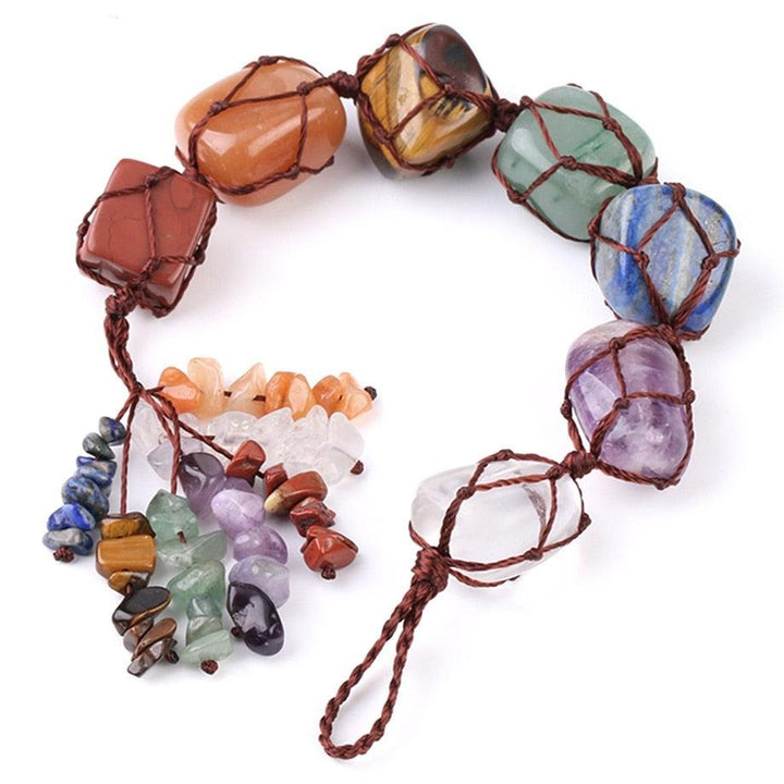 7 Chakra Tumbled Gemstone Hanging Decoration