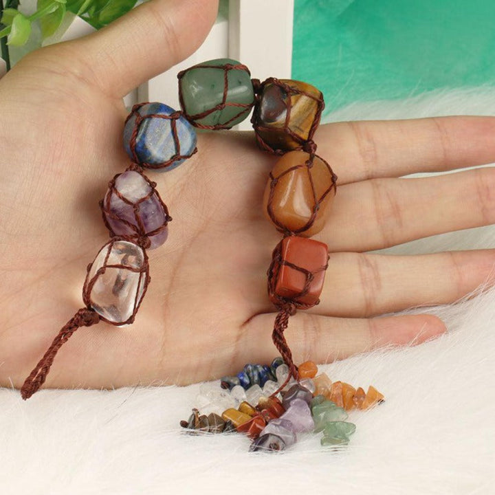 7 Chakra Tumbled Gemstone Hanging Decoration