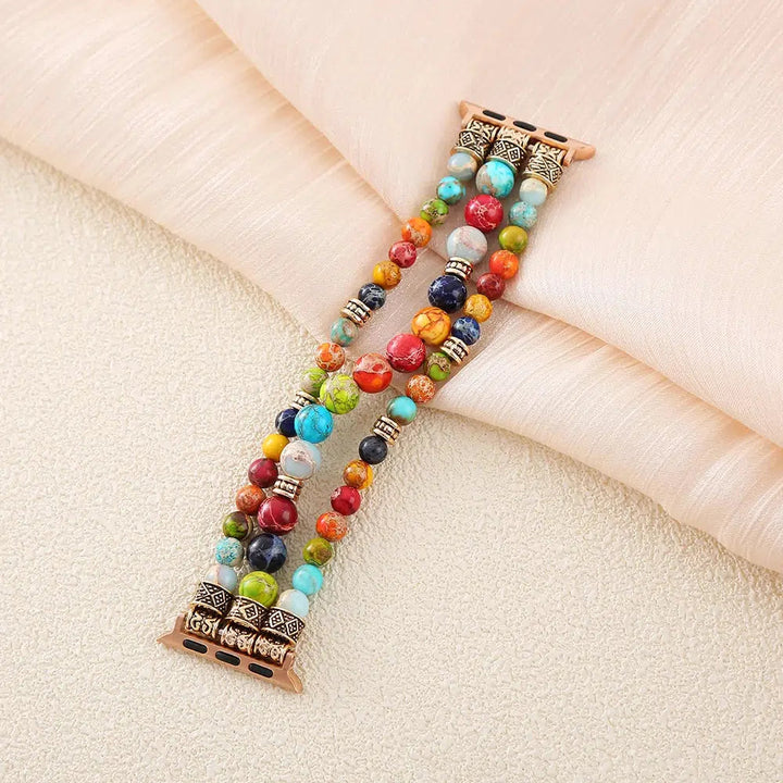 7 Chakras Jasper Crystal Stretchy Smartwatch Band