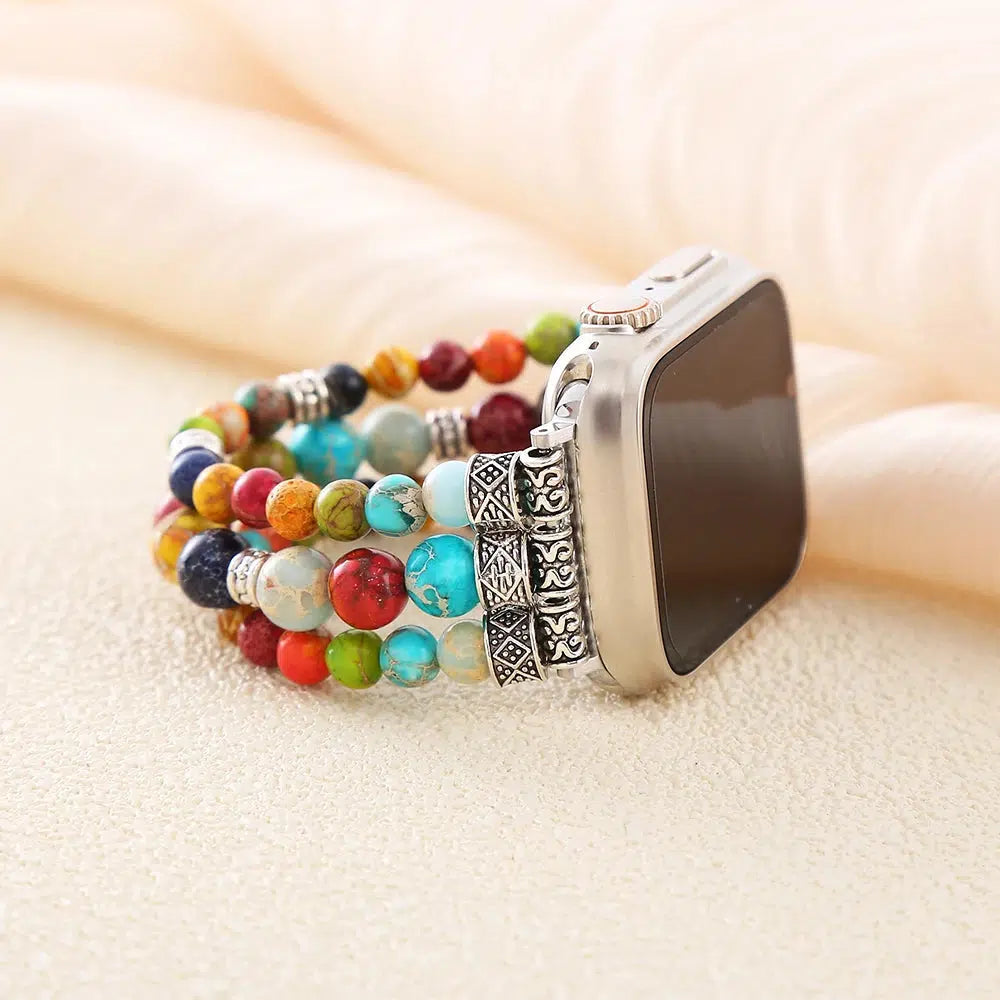 7 Chakras Jasper Crystal Stretchy Smartwatch Band