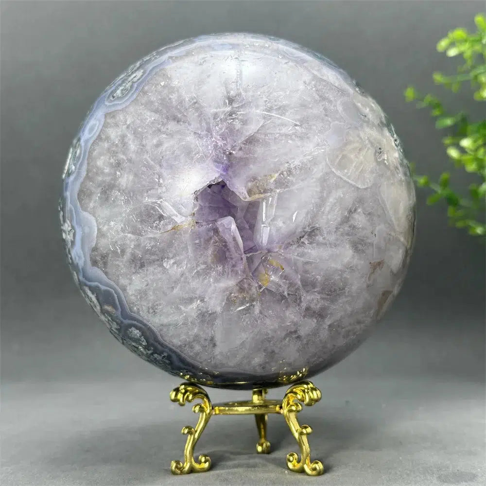 Agate Amethyst ‘Eyeball’ Geode Sphere