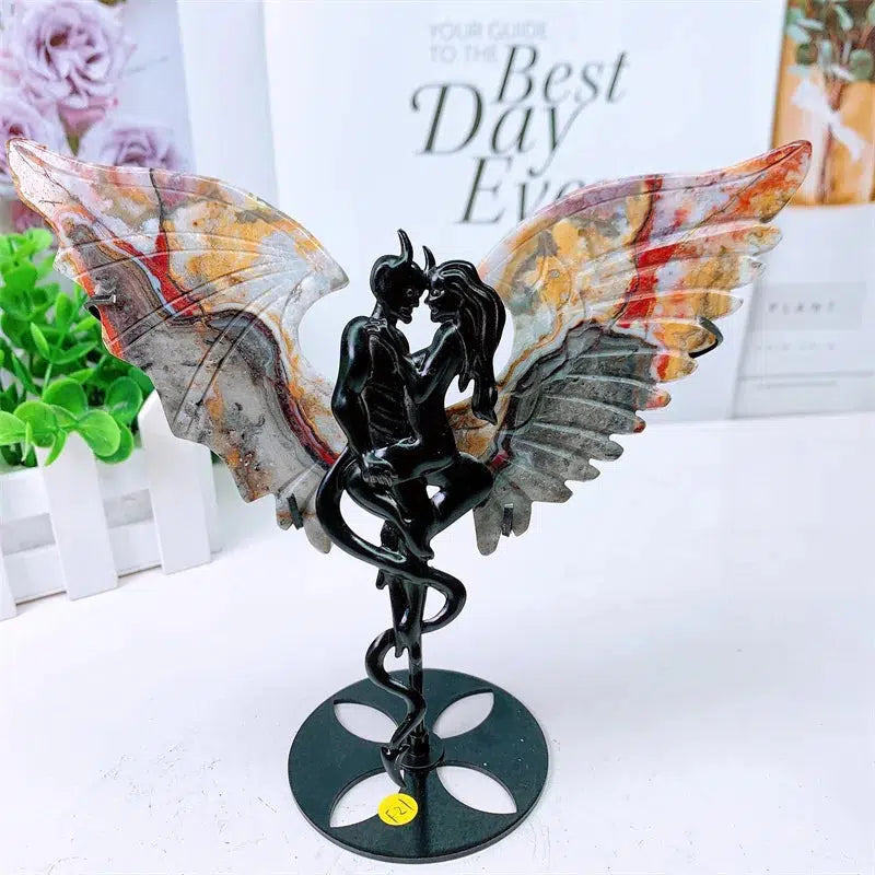 Agate Crystal “Angel vs Devil” Wings