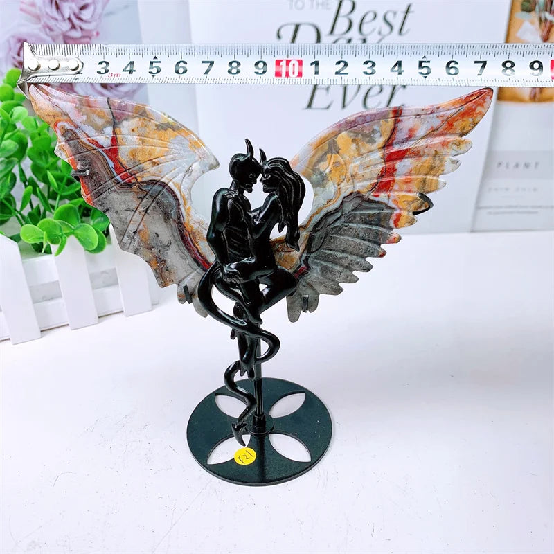 Agate Crystal “Angel vs Devil” Wings