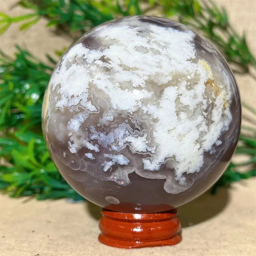 Agate Crystal Sphere + Stand