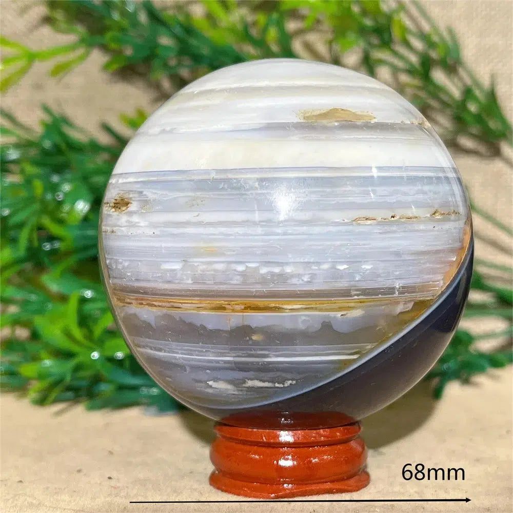 Agate Crystal Sphere + Stand