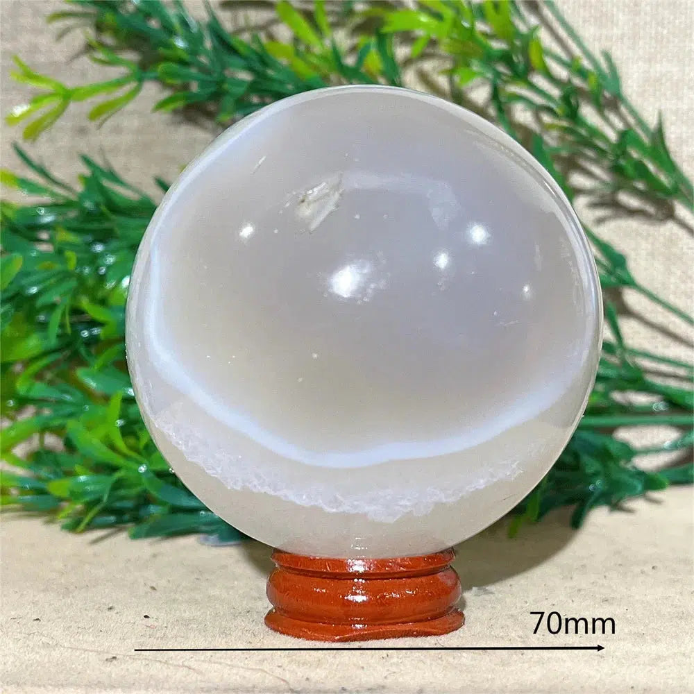 Agate Crystal Sphere + Stand