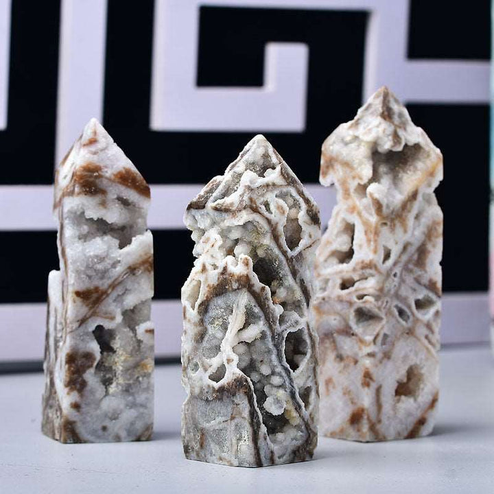 Agate Druzy Tower