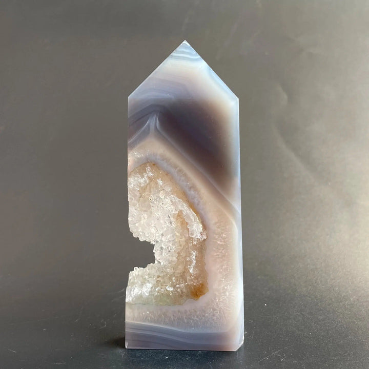 Agate Geode Druzy Crystal Tower