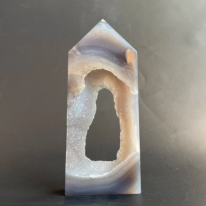 Agate Geode Druzy Crystal Tower