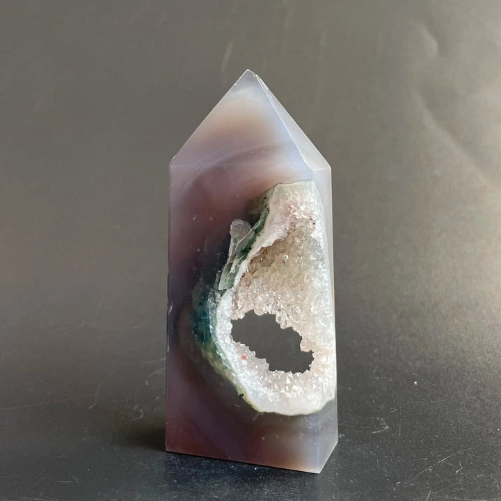 Agate Geode Druzy Crystal Tower