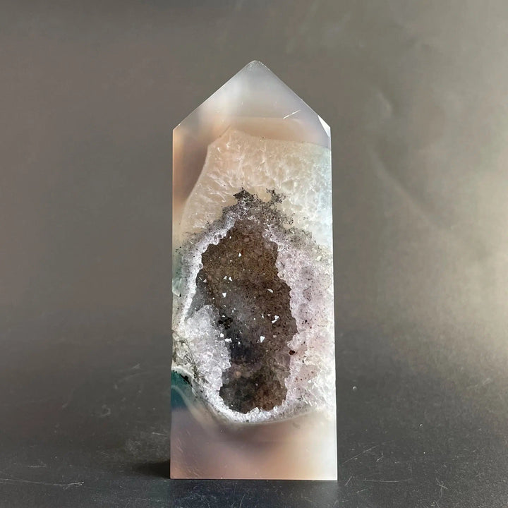 Agate Geode Druzy Crystal Tower