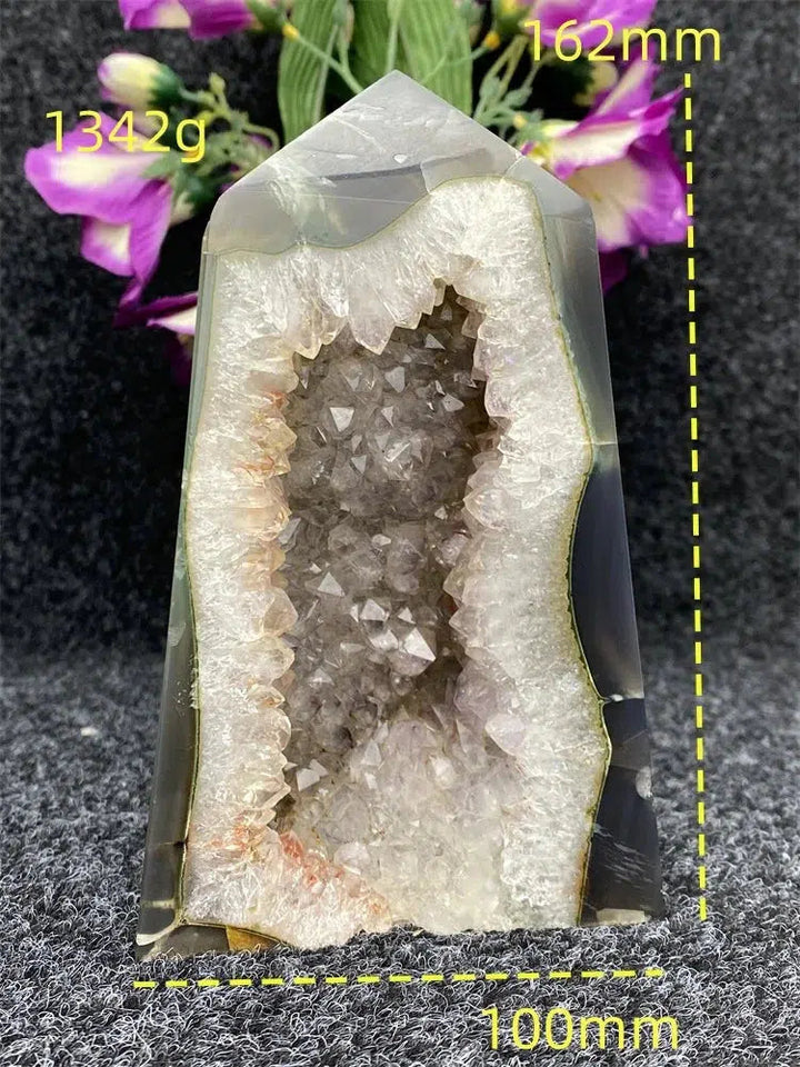 Agate Geode Obelisk