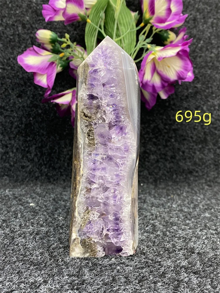 Agate Geode Obelisk