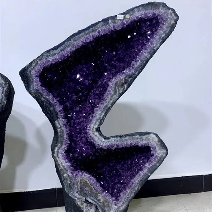 Amazing... Amethyst Geode Butterfly Matching Pair