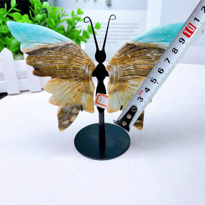 Amazonite Butterfly Wings Carving