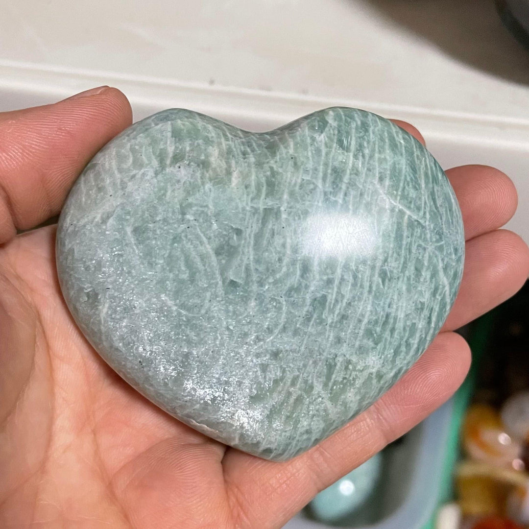 Amazonite Crystal Heart