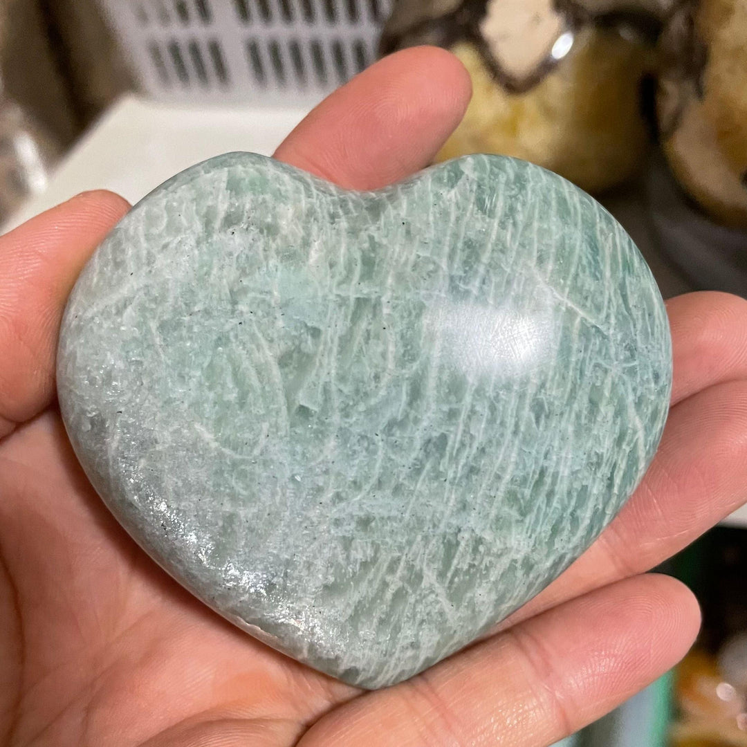 Amazonite Crystal Heart