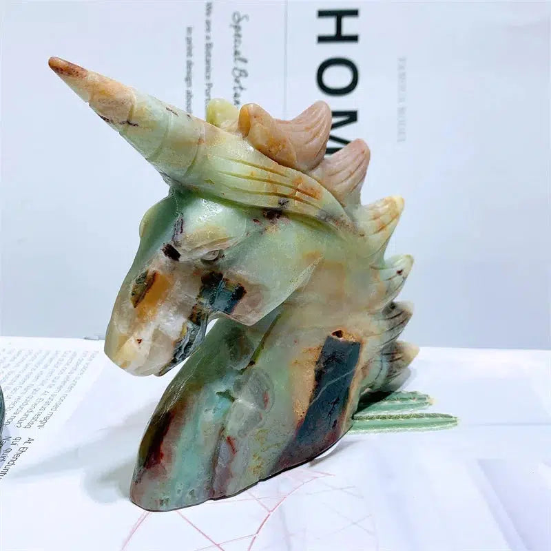 Amazonite Unicorn Carving