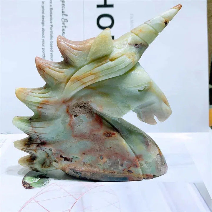 Amazonite Unicorn Carving