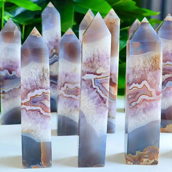 Amethyst Agate Crystal Tower