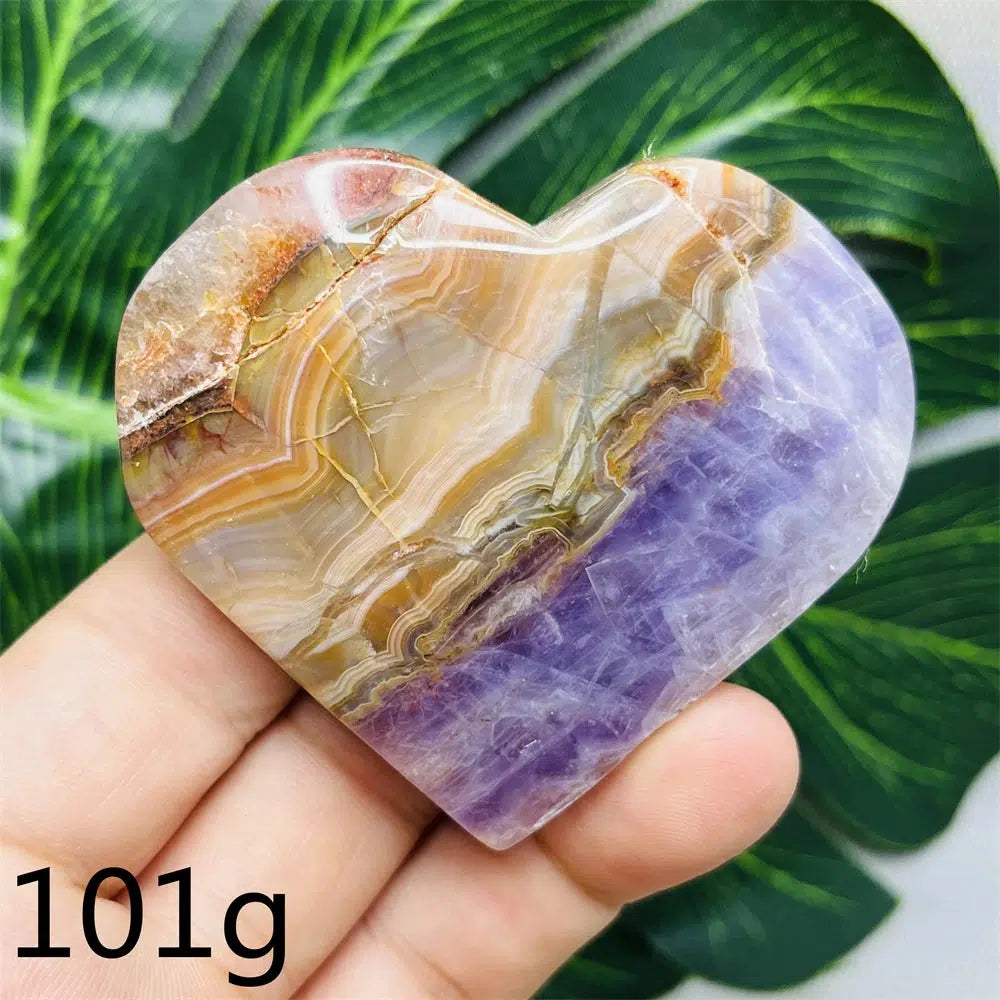 Amethyst Agate Heart