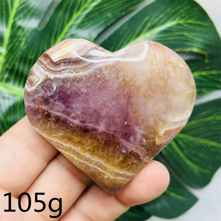 Amethyst Agate Heart