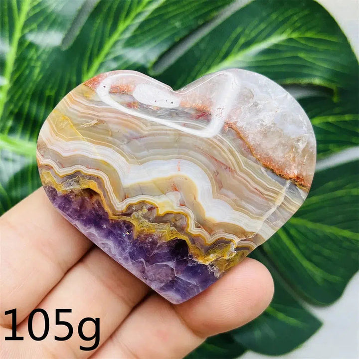 Amethyst Agate Heart