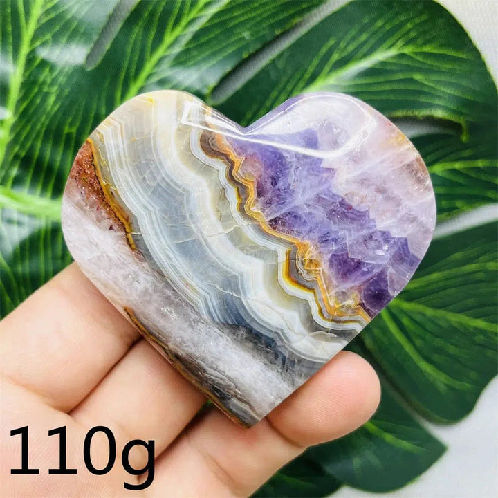 Amethyst Agate Heart