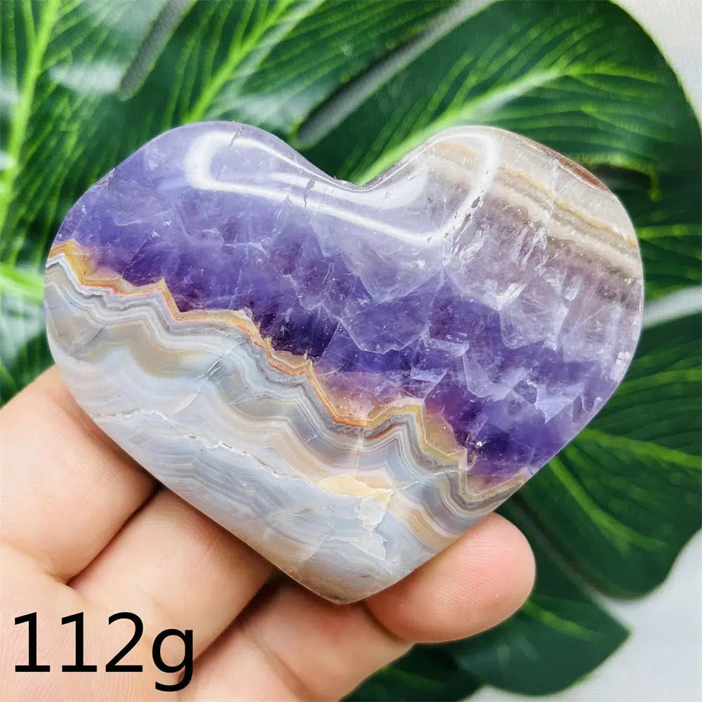 Amethyst Agate Heart