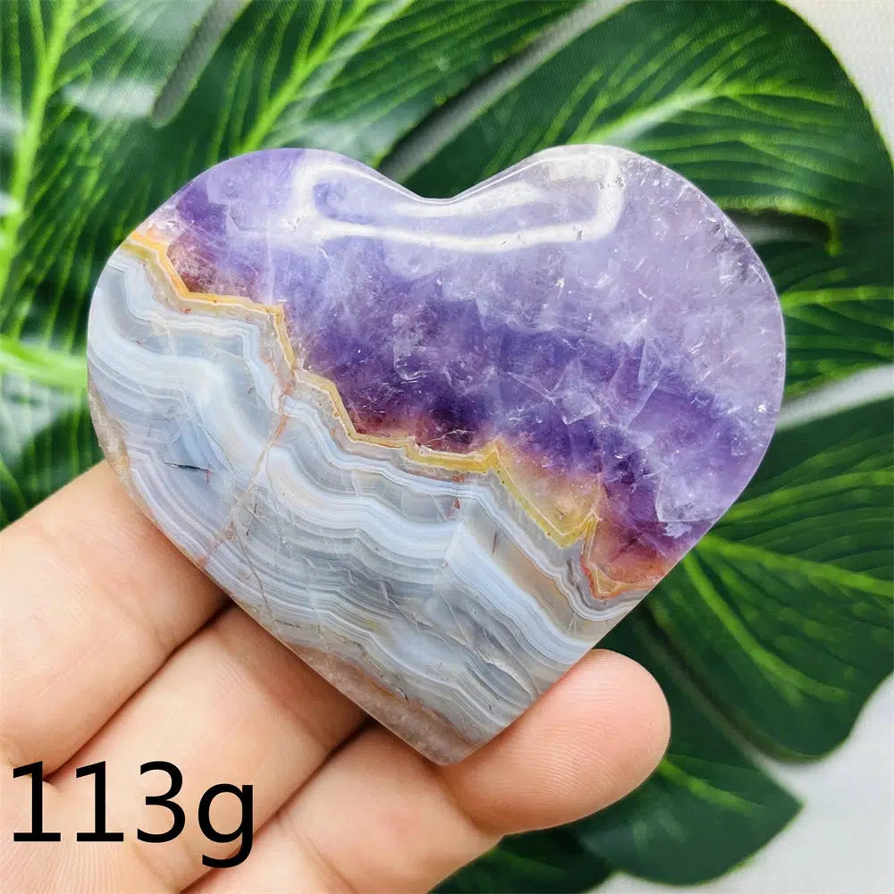 Amethyst Agate Heart