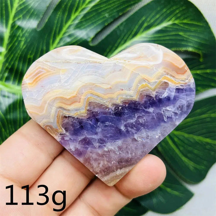 Amethyst Agate Heart