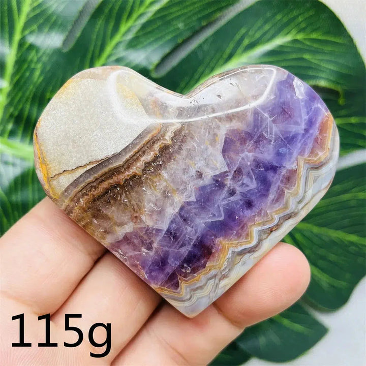 Amethyst Agate Heart