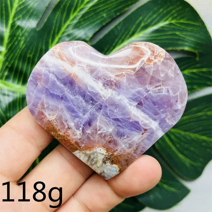 Amethyst Agate Heart