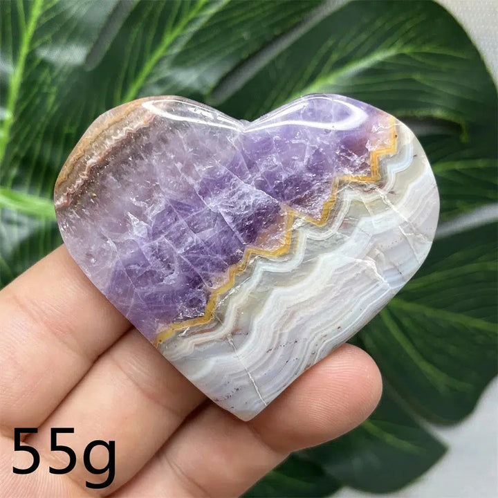 Amethyst Agate Heart