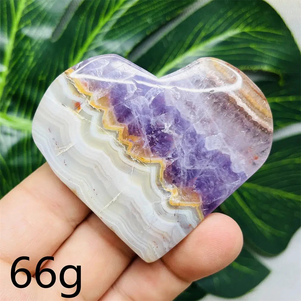 Amethyst Agate Heart